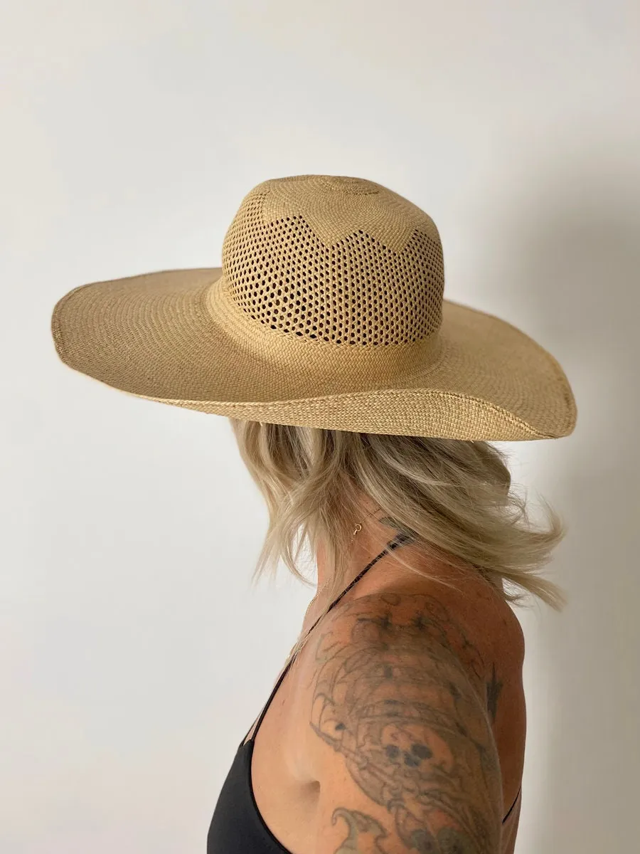 1940's Straw Wide Brim Hat