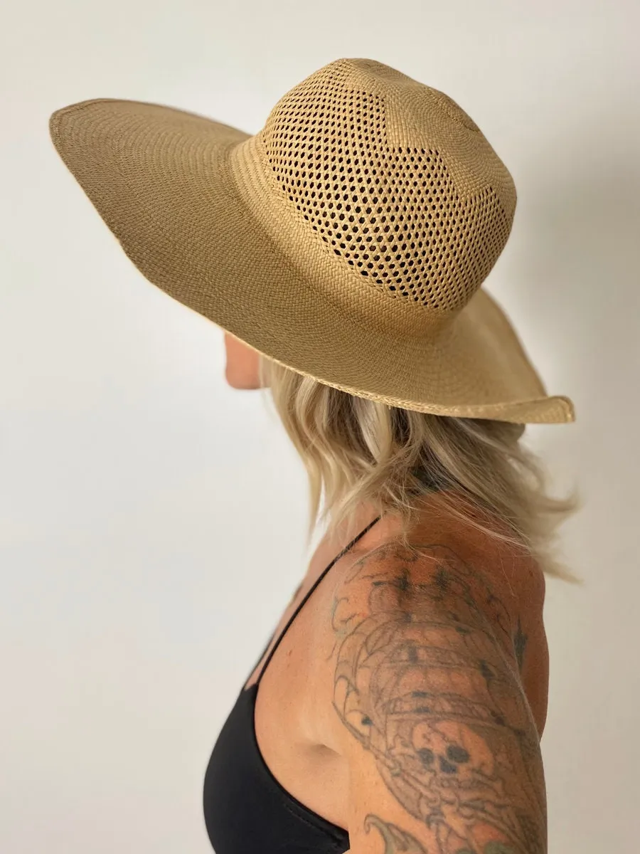 1940's Straw Wide Brim Hat