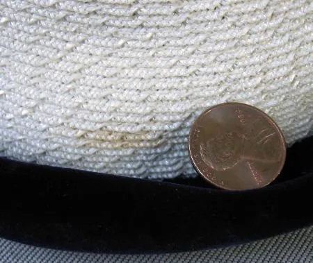 40s Doll Hat 50s Sailor Straw Breton Purple Velvet VFG Madcaps