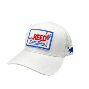 Andre Reed Foundation Tactical Trucker Hat Morale Patch White Blue