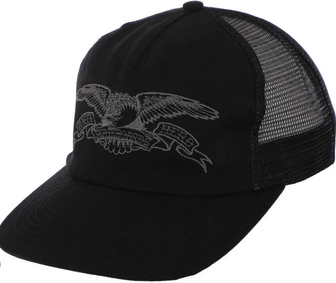 Anti Hero Basic Eagle Snapback Hat / Black / Charcoal