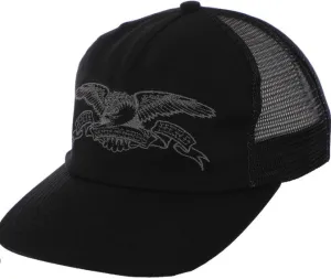 Anti Hero Basic Eagle Snapback Hat / Black / Charcoal
