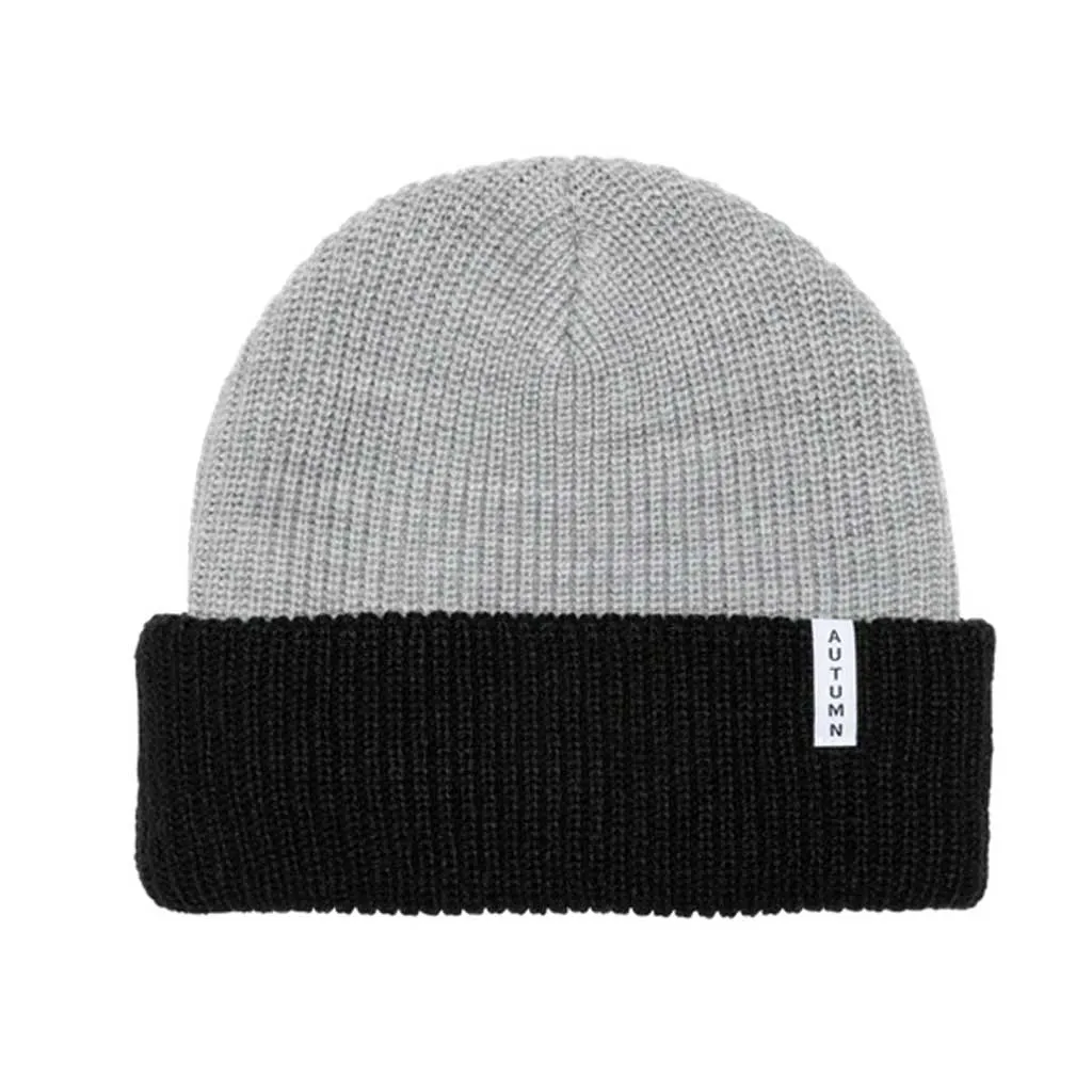 Autumn Blocked Youth Beanie - Black