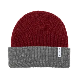 Autumn Blocked Youth Beanie - Grey