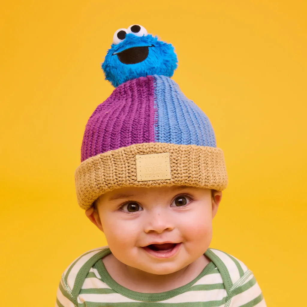 Baby Cookie Monster Pom Beanie
