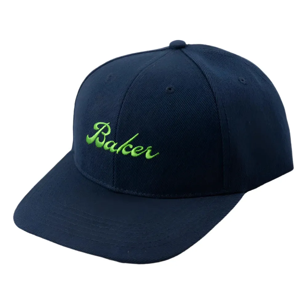 Baker - Cursive Snapback Hat (Navy) *SALE
