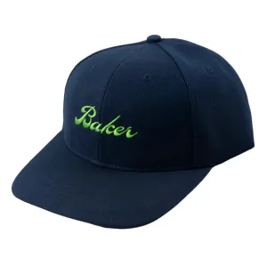 Baker - Cursive Snapback Hat (Navy) *SALE