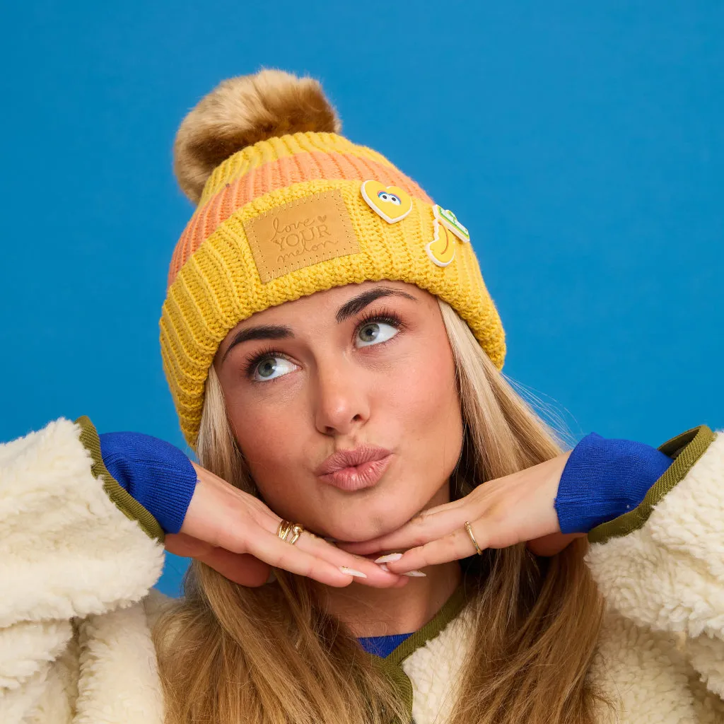 Big Bird Pom Beanie with Charms
