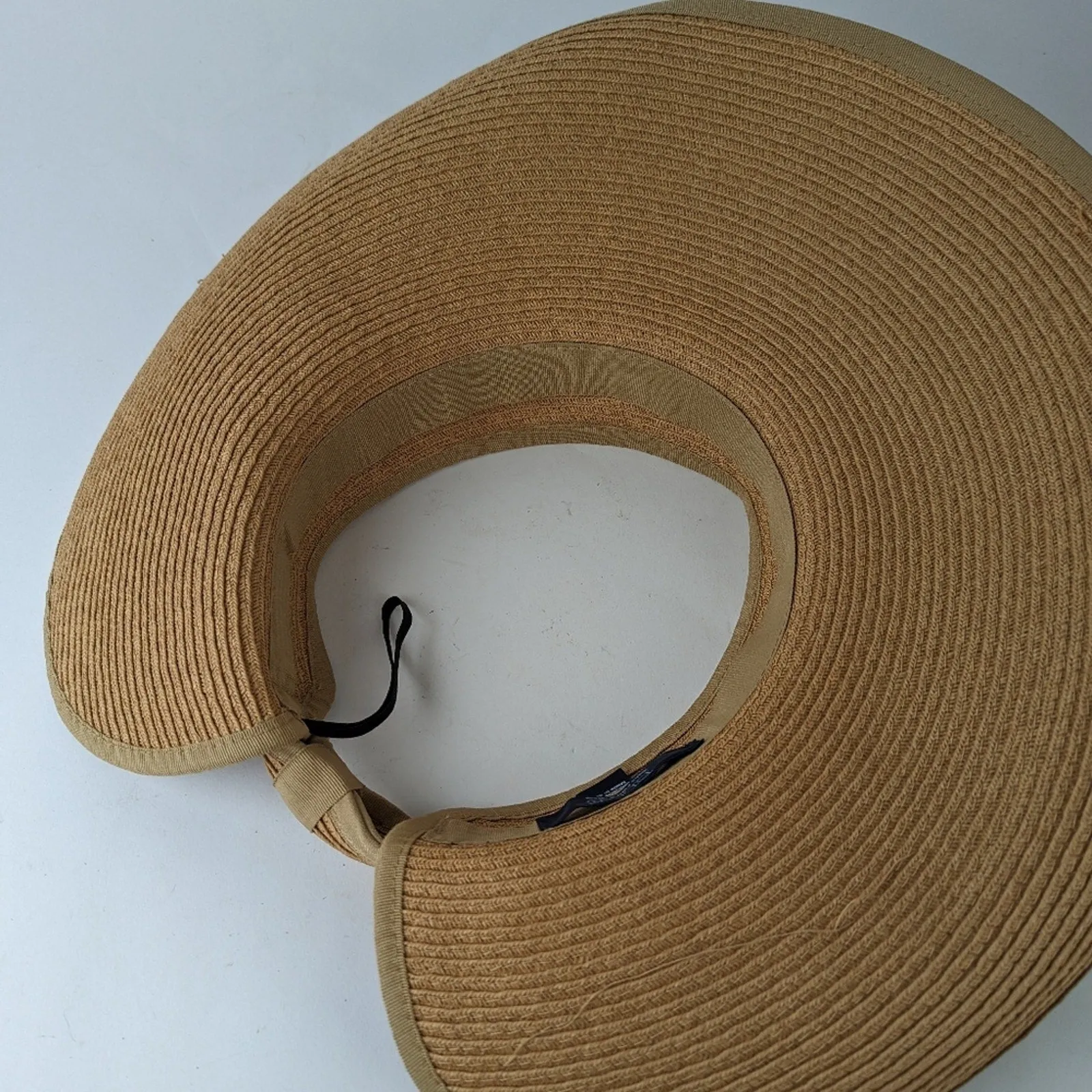 Blue Saks Fifth Avenue Straw Bow Hat