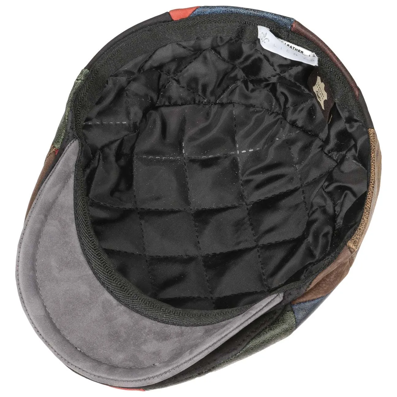 Capri Bic Leather Patchwork Flat Cap by Lierys