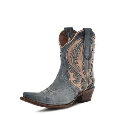 Circle G Ladies' Blue Inlay Shortie Boot