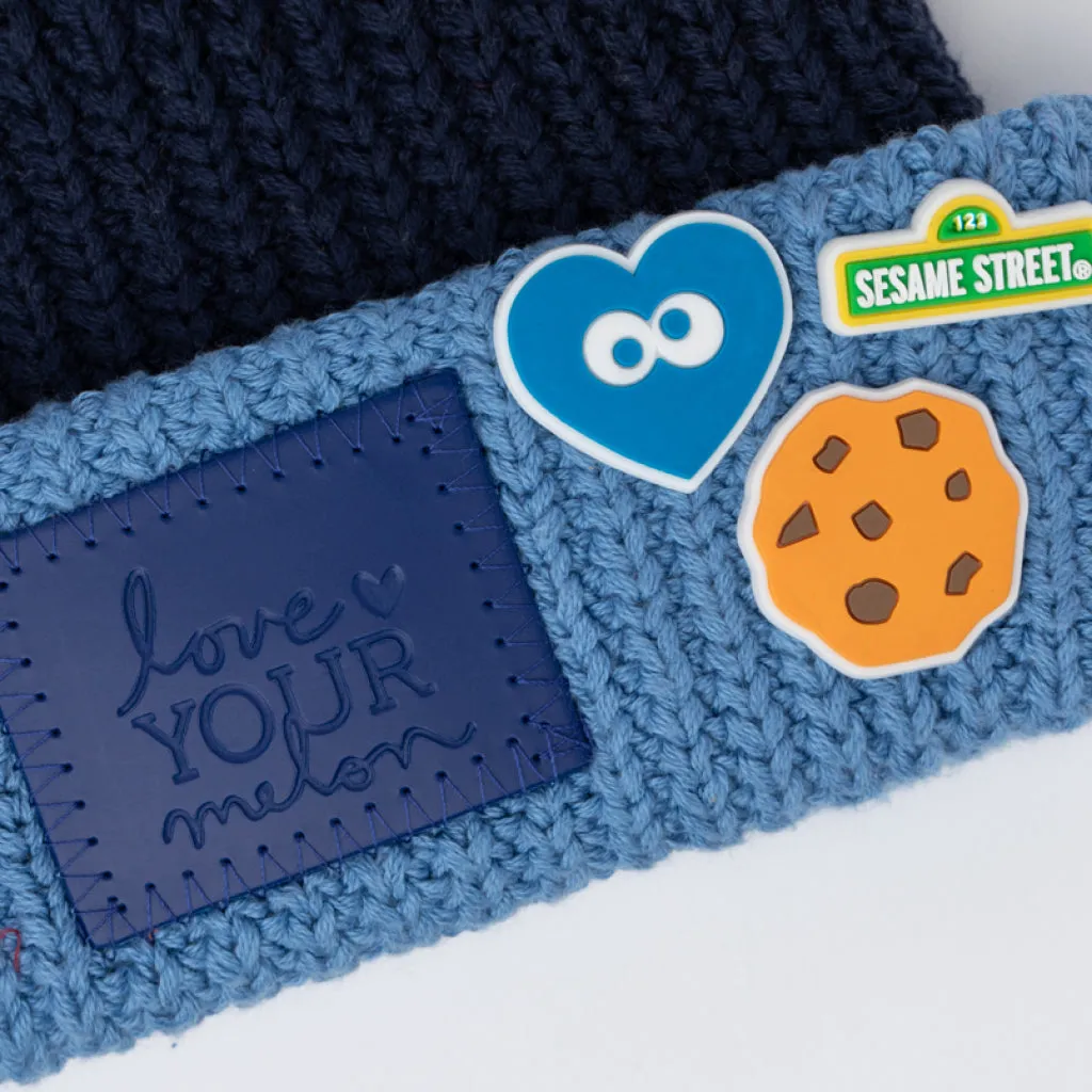 Cookie Monster Pom Beanie with Charms