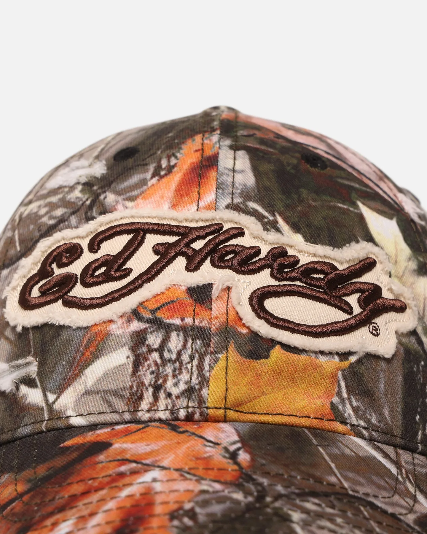 Ed Hardy Distressed Strapback Cap Real Tree Camo
