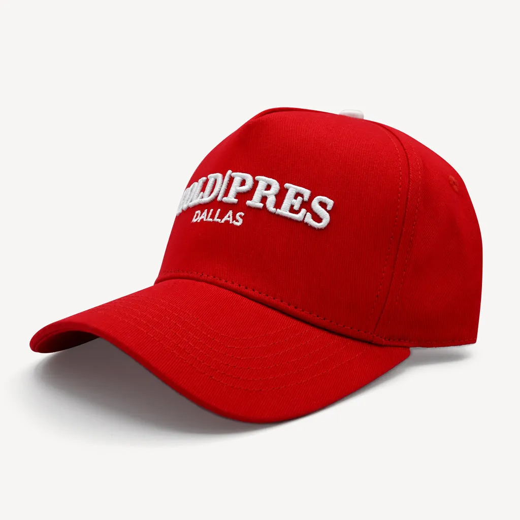 Gold Pres Dallas Classic Snapback Red/White
