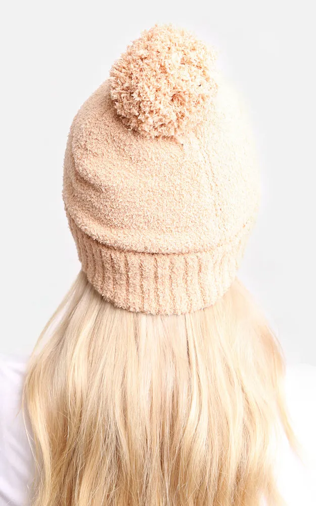 JH270 Solid Color Luxury Soft Beanie W/ Pom-Pom