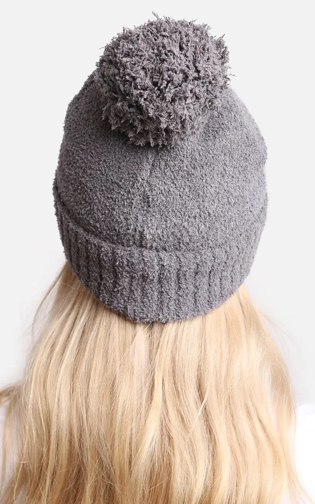 JH270 Solid Color Luxury Soft Beanie W/ Pom-Pom