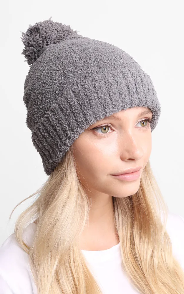 JH270 Solid Color Luxury Soft Beanie W/ Pom-Pom