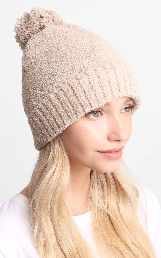 JH270 Solid Color Luxury Soft Beanie W/ Pom-Pom