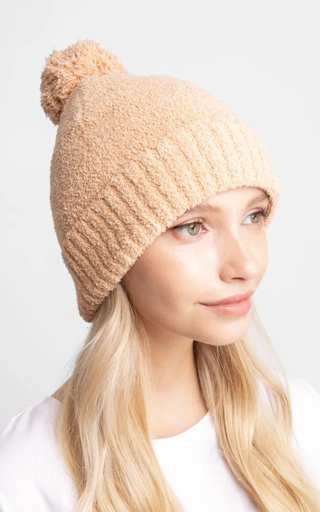 JH270 Solid Color Luxury Soft Beanie W/ Pom-Pom