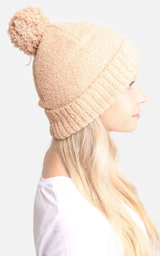 JH270 Solid Color Luxury Soft Beanie W/ Pom-Pom