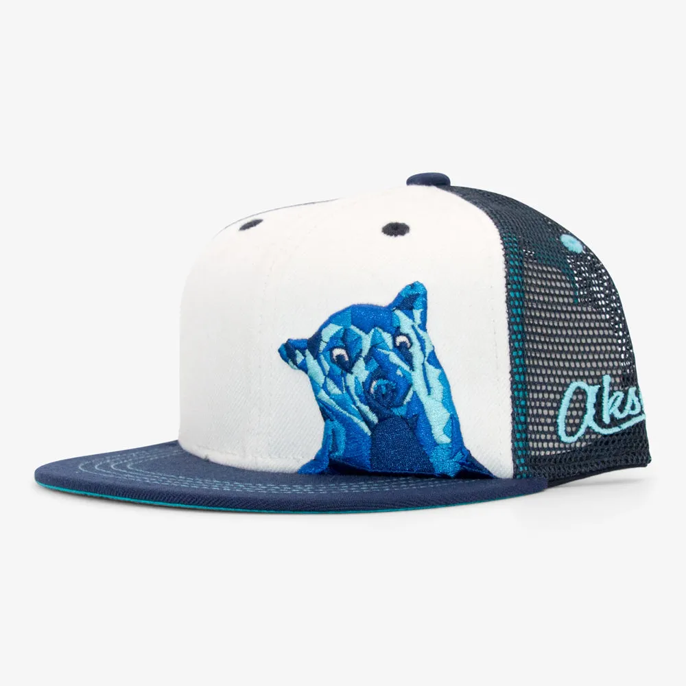 Kids Denver Blue Bear Flatbill Snapback Hat