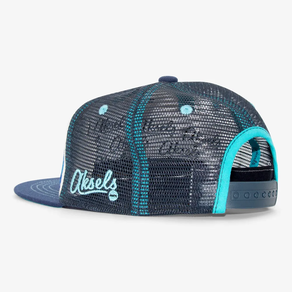 Kids Denver Blue Bear Flatbill Snapback Hat