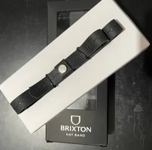 Leather Stampede Strap - Hat Band by Brixton - black