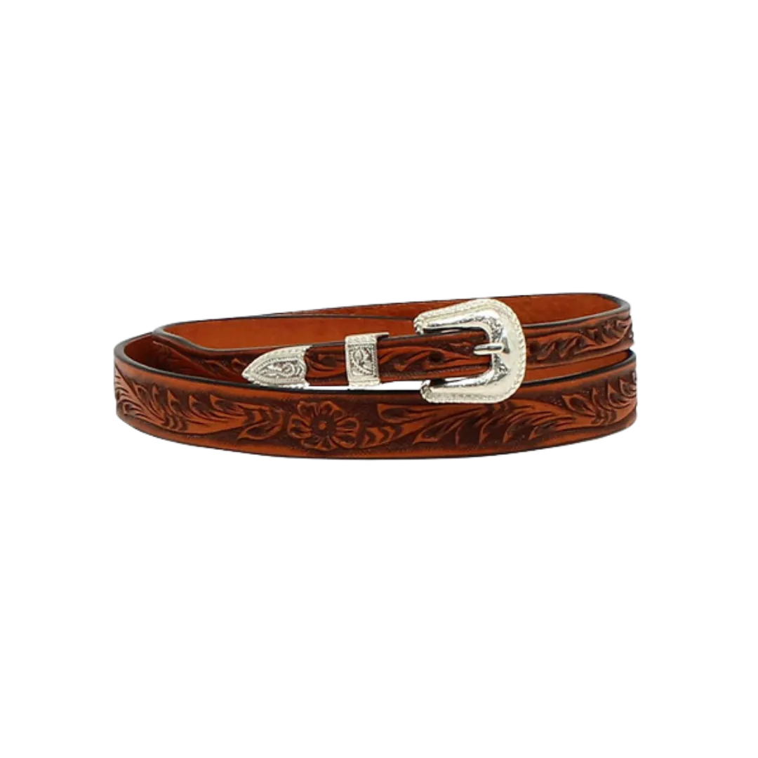 M&F Western Men's Tooled Leather Brown Hatband