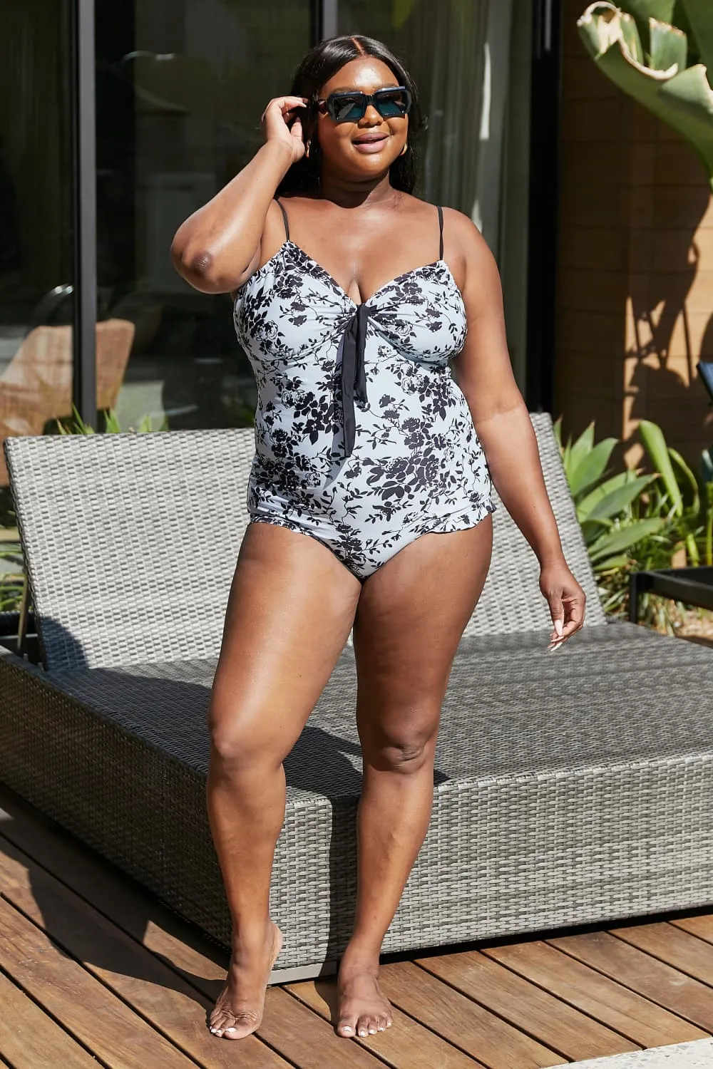 Marina West Swim Cte d'Azur Ruffle Trim One-Piece Swimsuit