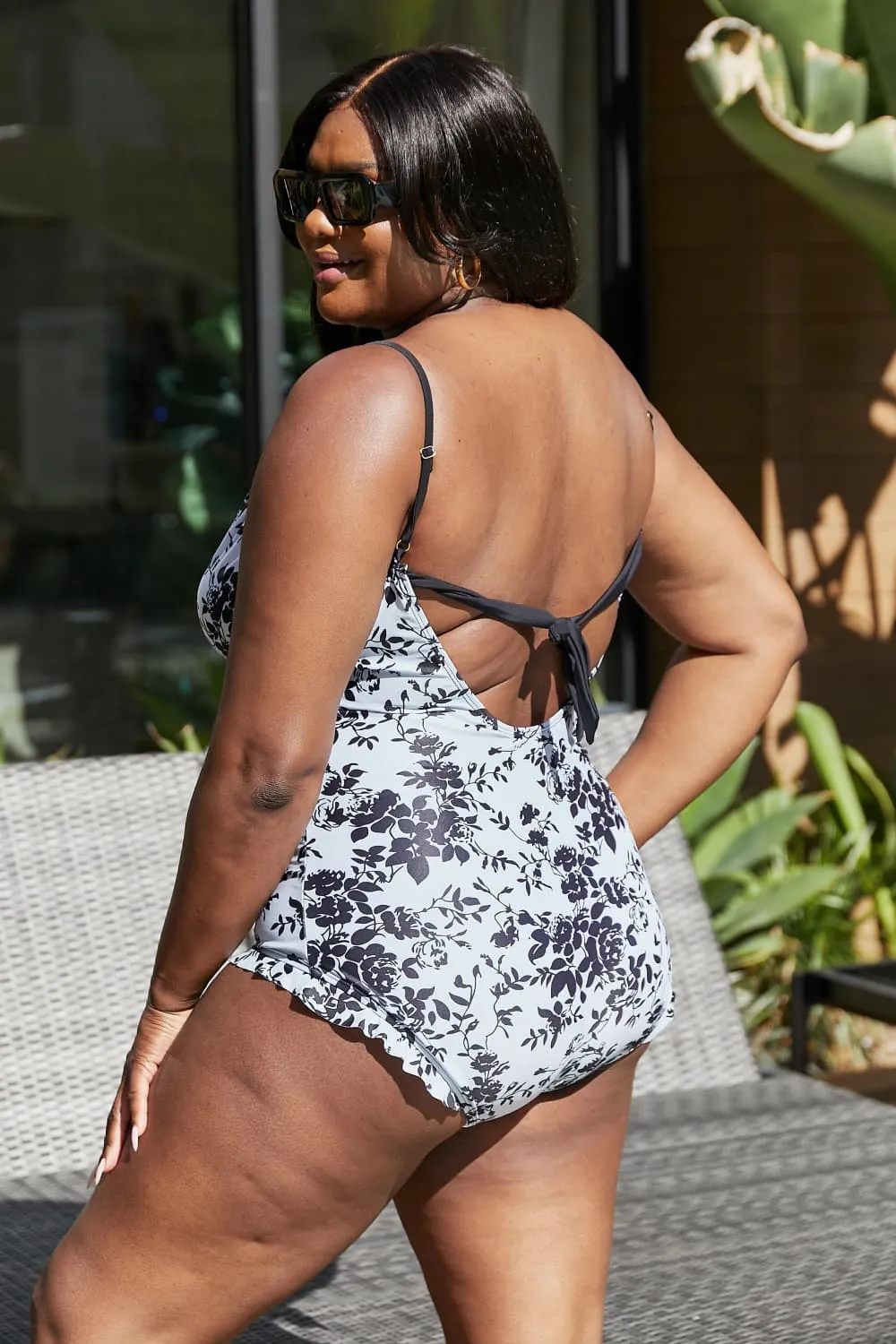 Marina West Swim Cte d'Azur Ruffle Trim One-Piece Swimsuit