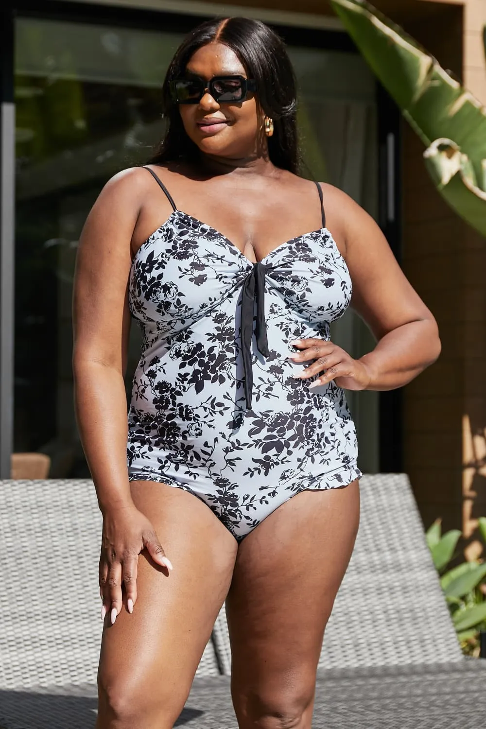Marina West Swim Cte d'Azur Ruffle Trim One-Piece Swimsuit