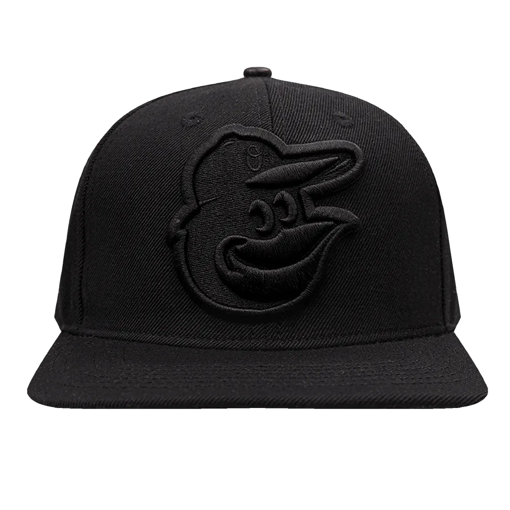 MLB BALTIMORE ORIOLES NEUTRAL WOOL UNISEX SNAPBACK HAT (BLACK)