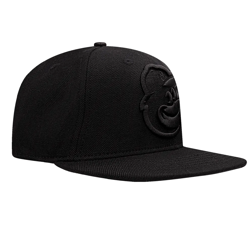 MLB BALTIMORE ORIOLES NEUTRAL WOOL UNISEX SNAPBACK HAT (BLACK)