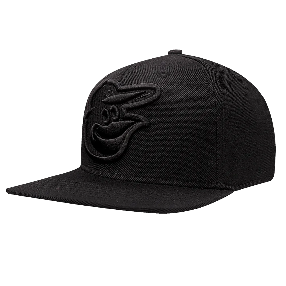MLB BALTIMORE ORIOLES NEUTRAL WOOL UNISEX SNAPBACK HAT (BLACK)
