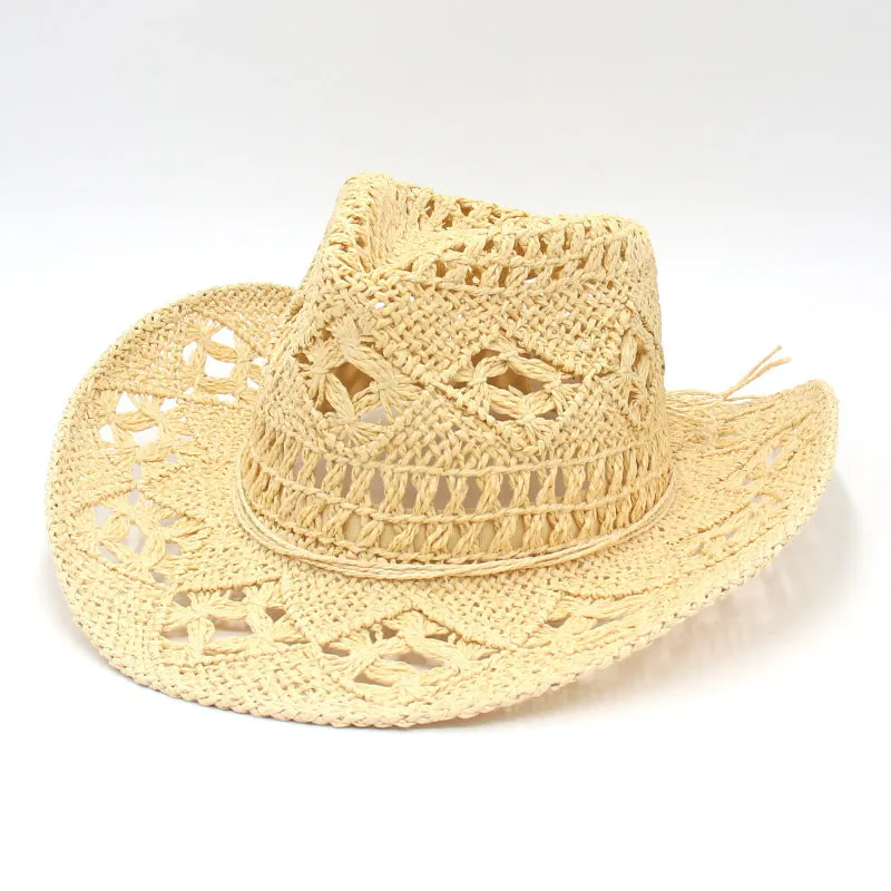 RAYLENE Vintage Hollow Straw Hat
