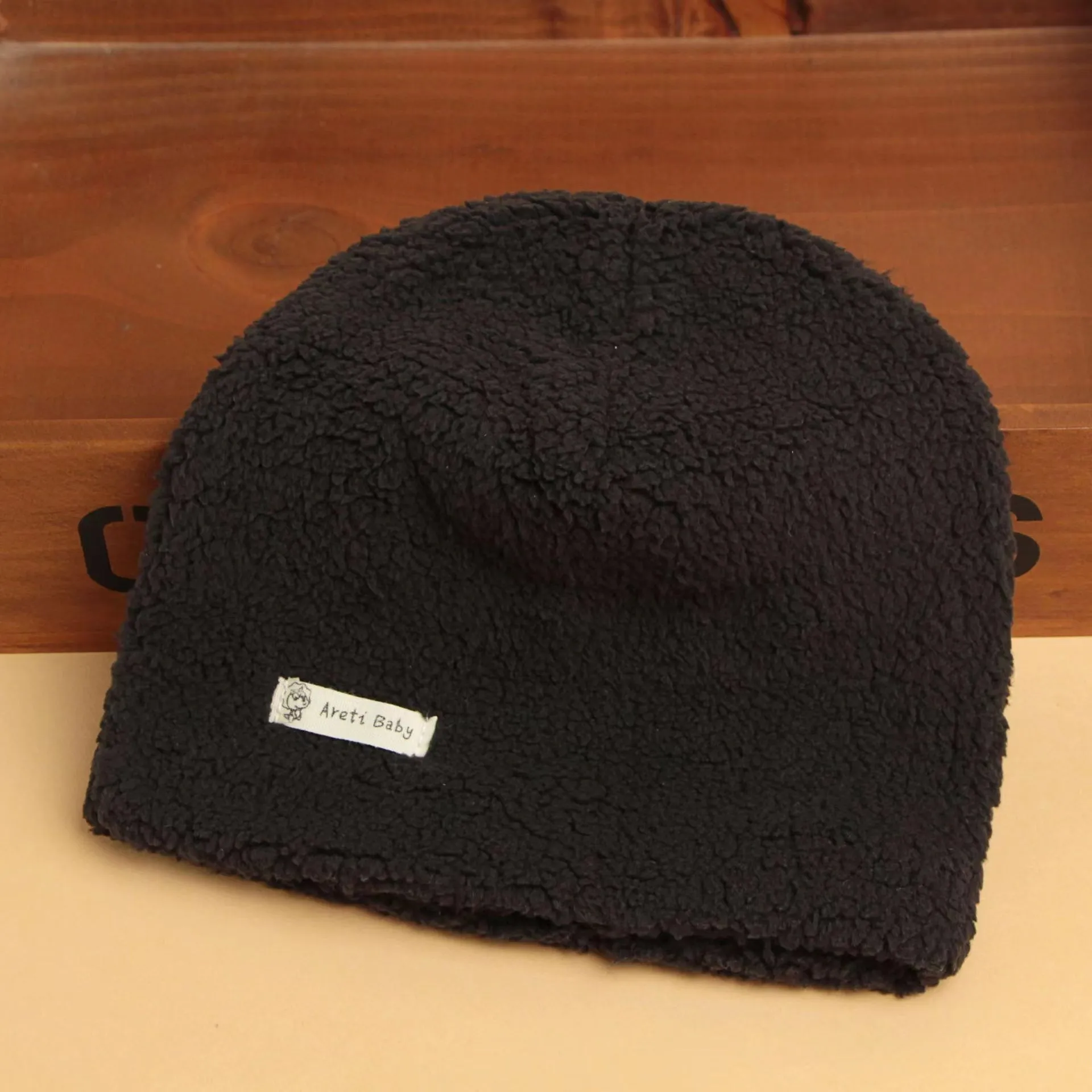 Solid Color Winter Plush Beanie Hat