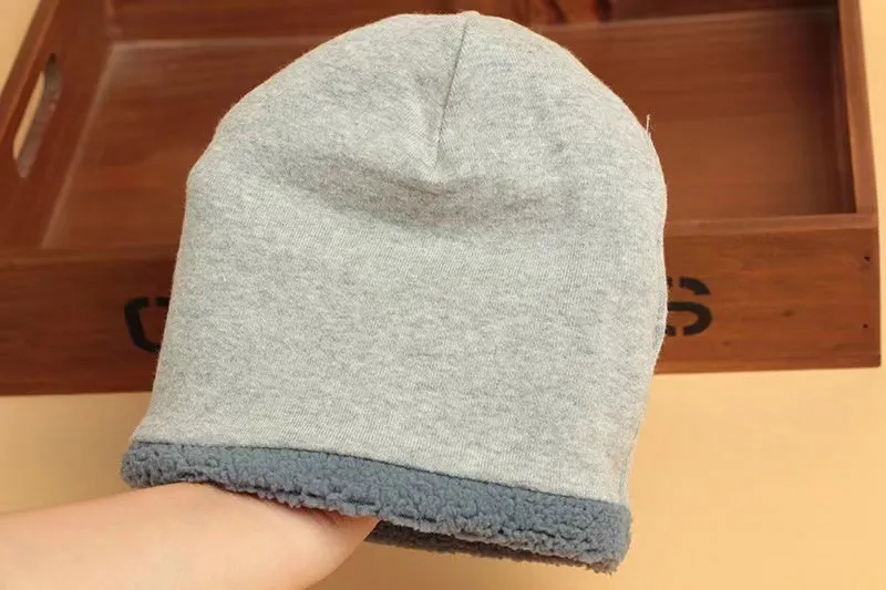 Solid Color Winter Plush Beanie Hat