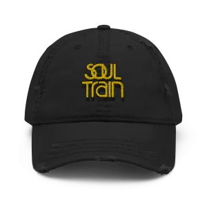 Soul Train Logo Embroidered Distressed Dad Hat
