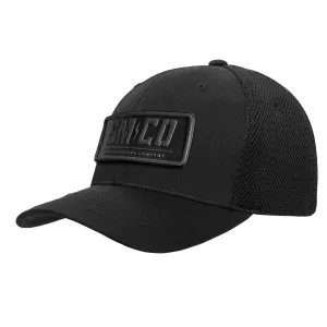 Sparks Motors Black Leather Airmesh Cap