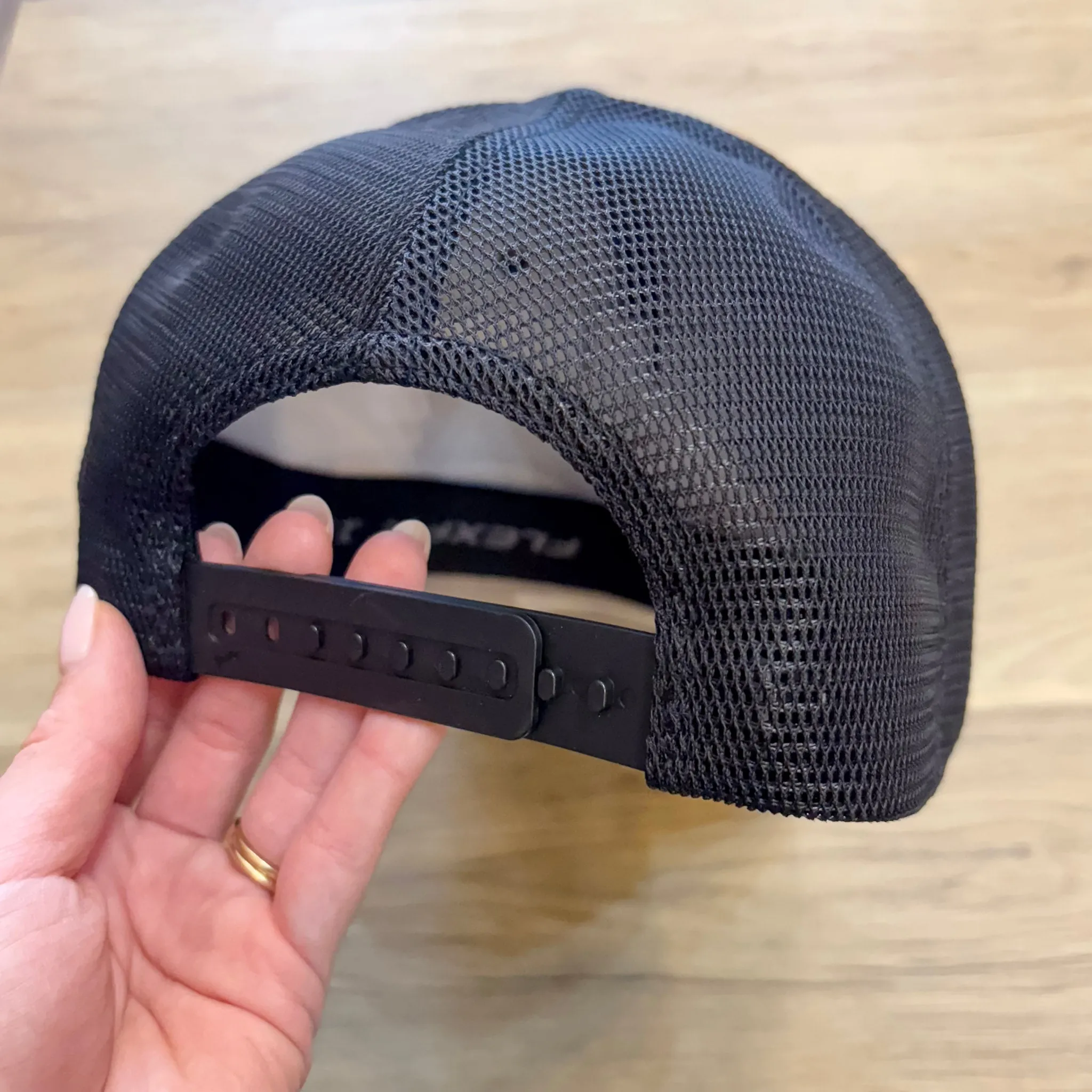 Texas Hexagon Leather Patch Black Hat
