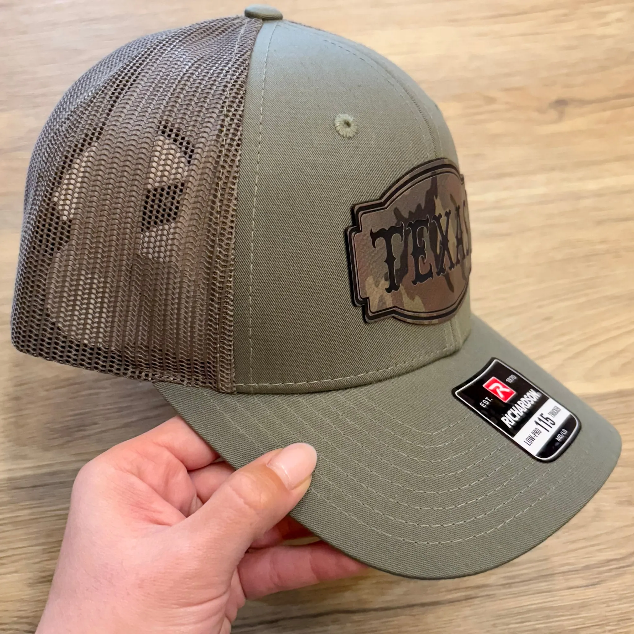 Texas Leather Patch Camo Hat