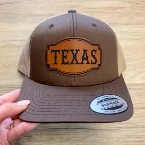 Texas Leather Patch Khaki Hat