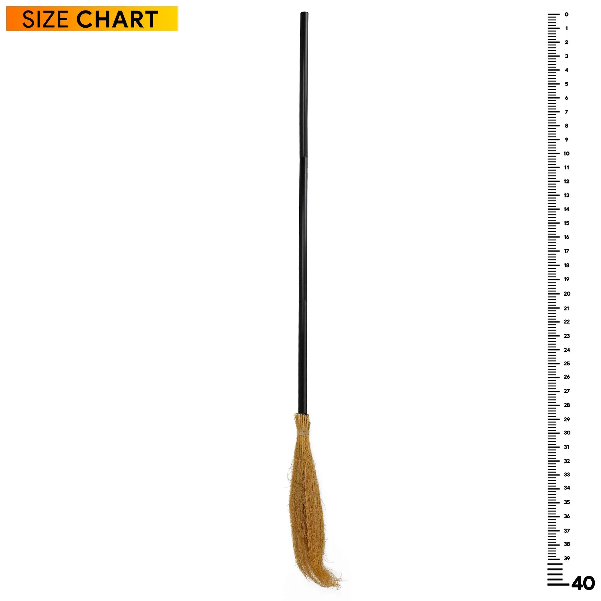 Witch Broomstick Costume Accessories - Realistic Wizard Flying Broom Stick Accessory for Costumes