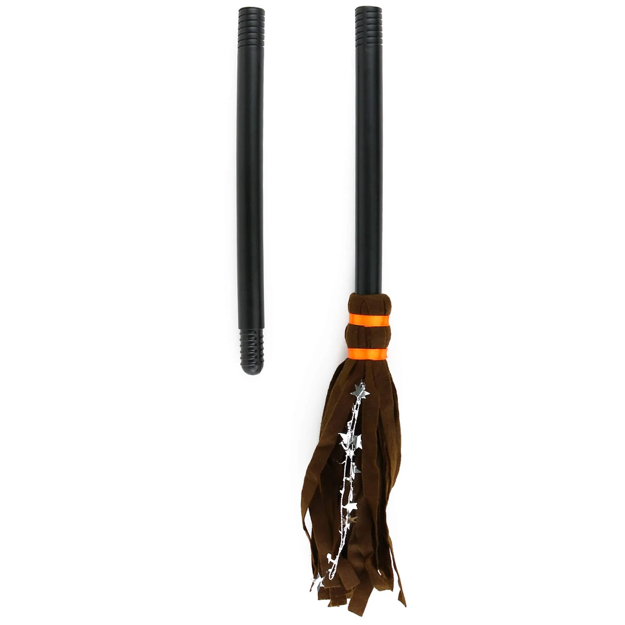 Witch Broomstick Costume Accessories - Realistic Wizard Flying Felt Broom Stick Costumes Accessory for All Children
